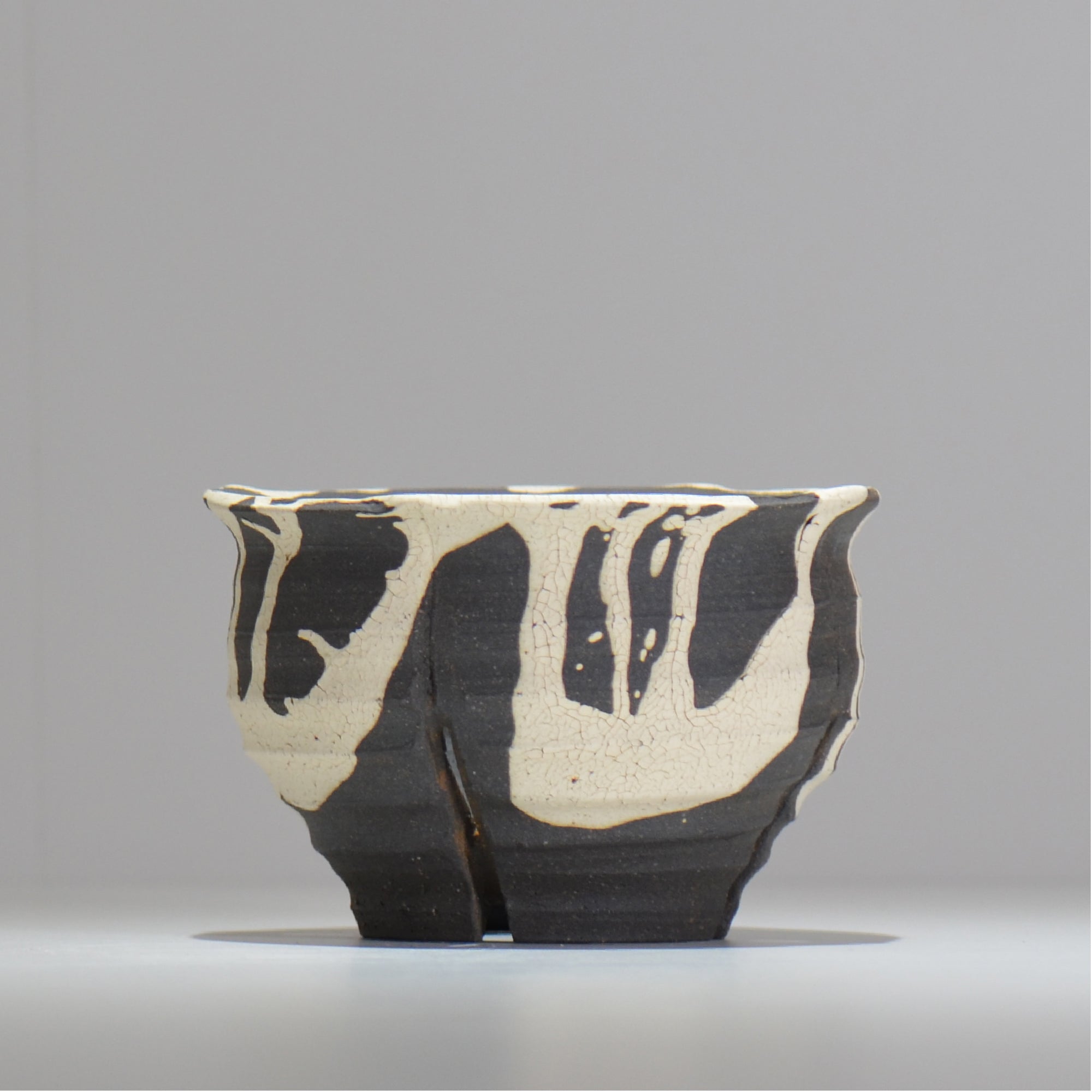 沼野 秀章 / 黒二白 / M / nh2_bwh14_m/ 約φ14.5cm / 植木鉢