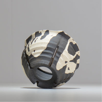 沼野 秀章 / 黒二白 / M / nh2_bwh14_m/ 約φ14.5cm / 植木鉢