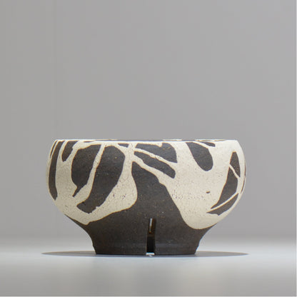 沼野 秀章 / 黒二白 / M / nh2_bwh15_m/ 約φ14cm / 植木鉢