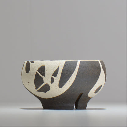 沼野 秀章 / 黒二白 / M / nh2_bwh15_m/ 約φ14cm / 植木鉢