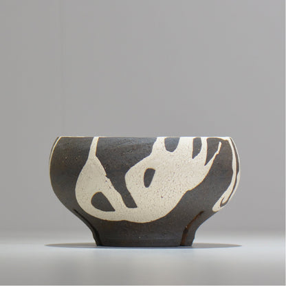 沼野 秀章 / 黒二白 / M / nh2_bwh15_m/ 約φ14cm / 植木鉢