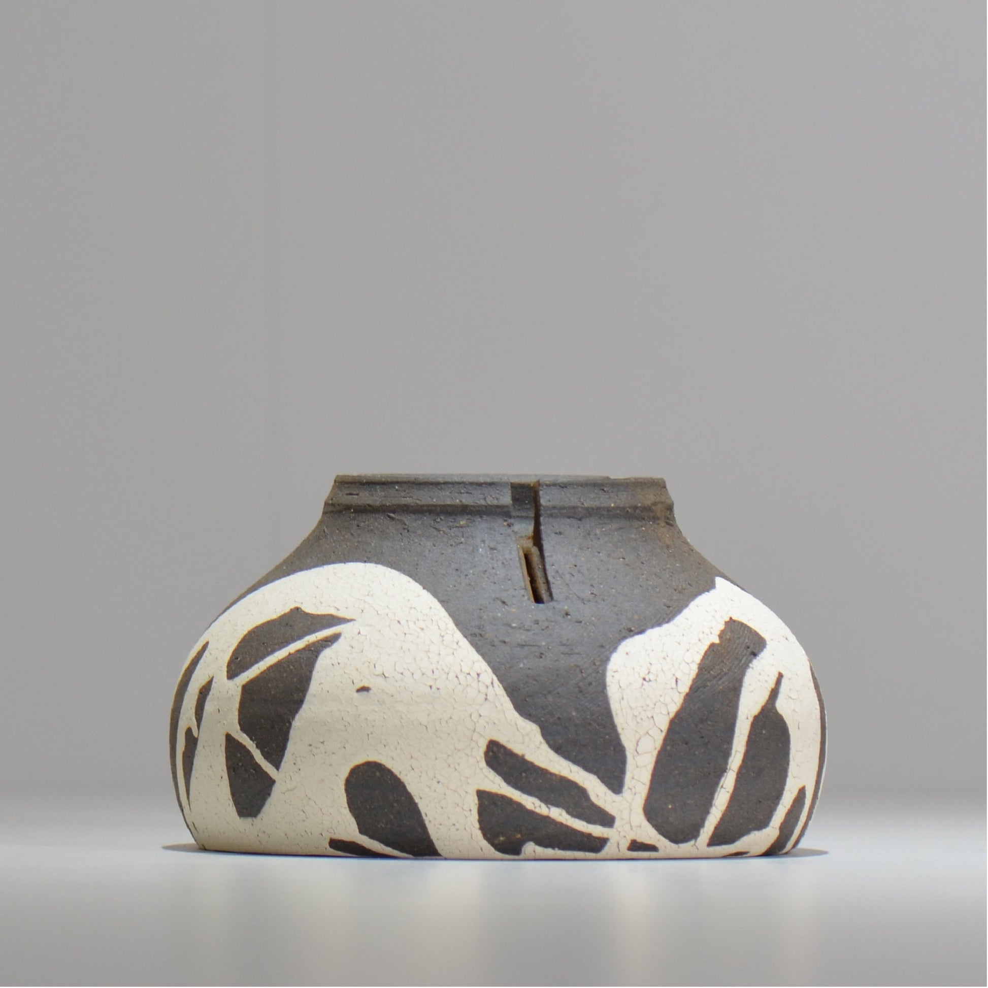 沼野 秀章 / 黒二白 / M / nh2_bwh15_m/ 約φ14cm / 植木鉢