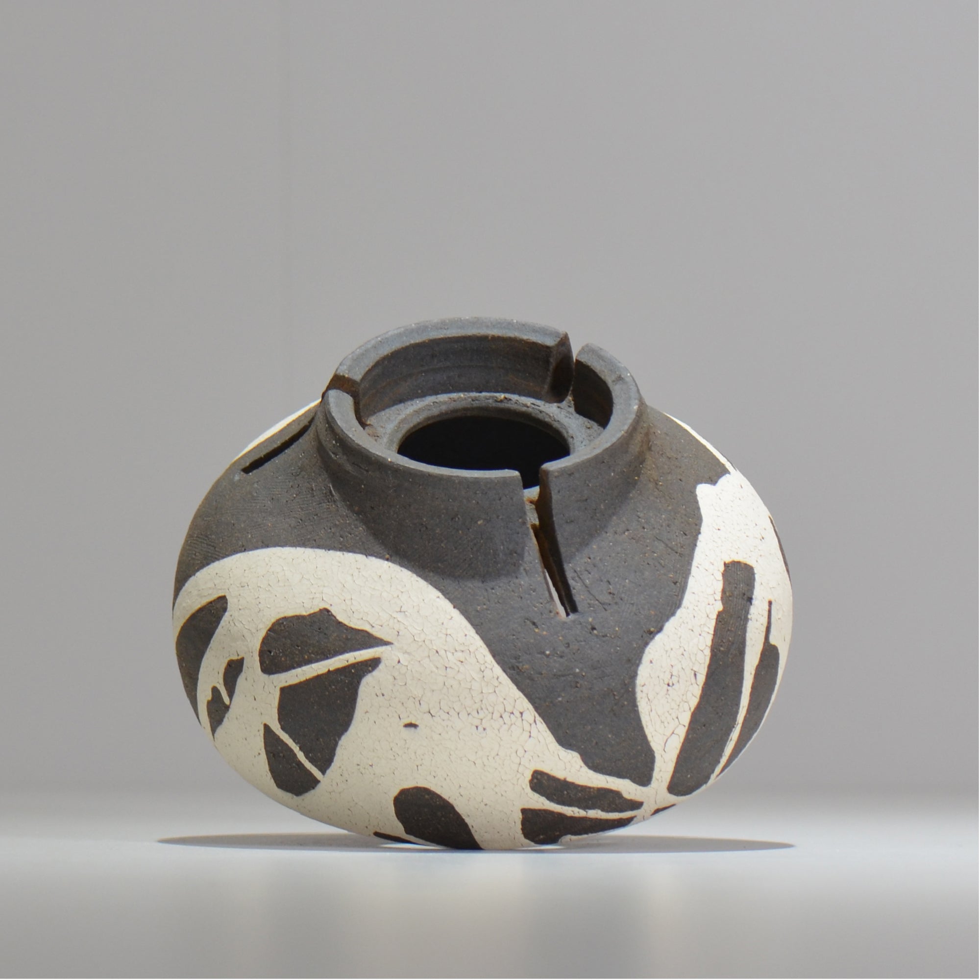 沼野 秀章 / 黒二白 / M / nh2_bwh15_m/ 約φ14cm / 植木鉢