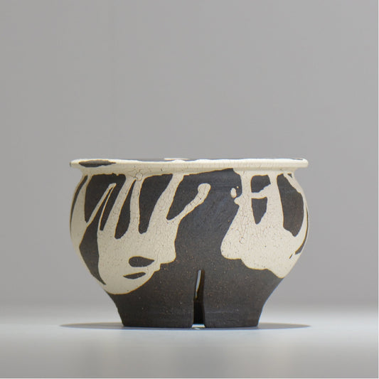 沼野 秀章 / 黒二白 / M / nh2_bwh16_m/ 約φ14cm / 植木鉢
