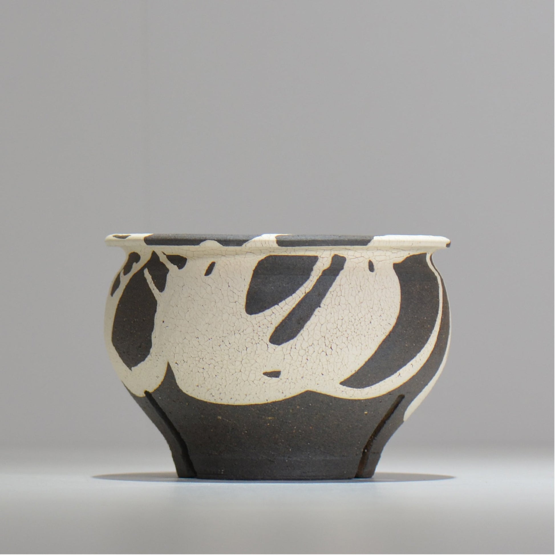 沼野 秀章 / 黒二白 / M / nh2_bwh16_m/ 約φ14cm / 植木鉢