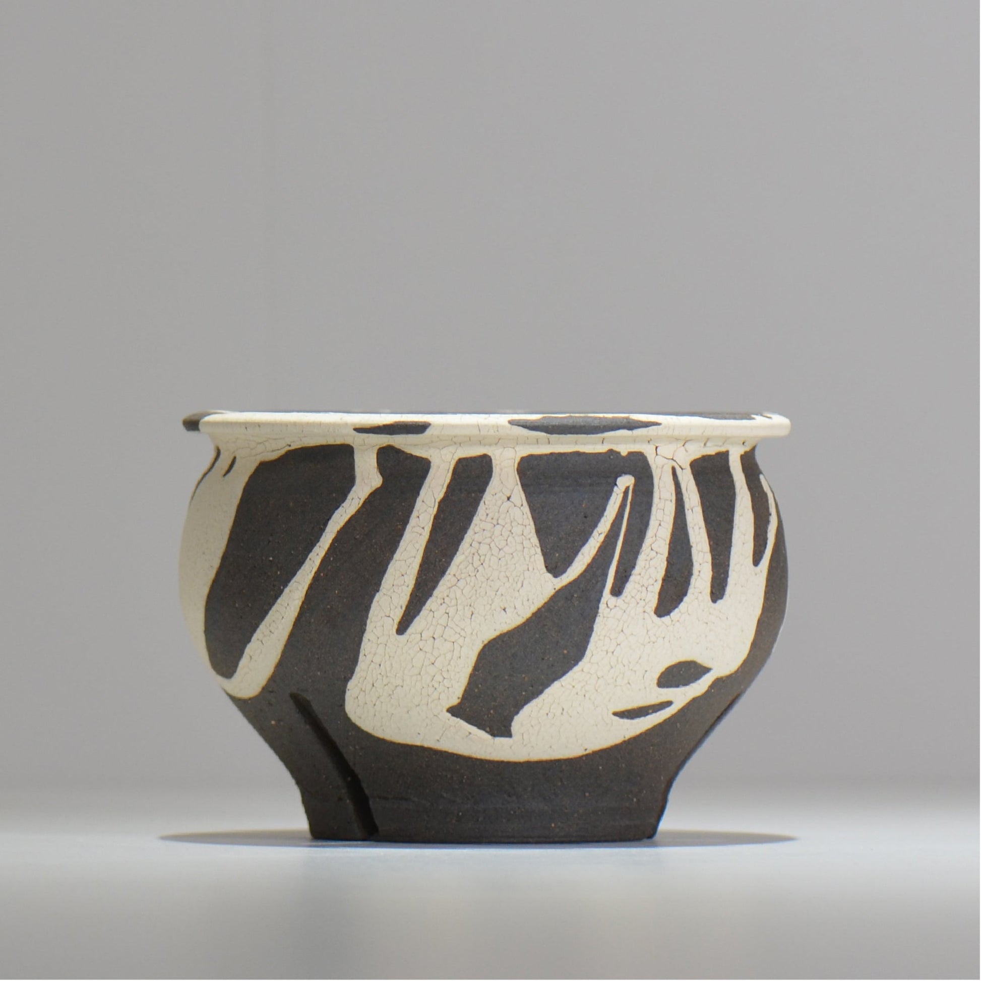 沼野 秀章 / 黒二白 / M / nh2_bwh16_m/ 約φ14cm / 植木鉢