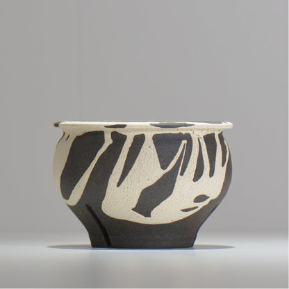 沼野 秀章 / 黒二白 / M / nh2_bwh16_m/ 約φ14cm / 植木鉢