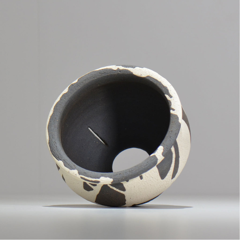 沼野 秀章 / 黒二白 / M / nh2_bwh16_m/ 約φ14cm / 植木鉢