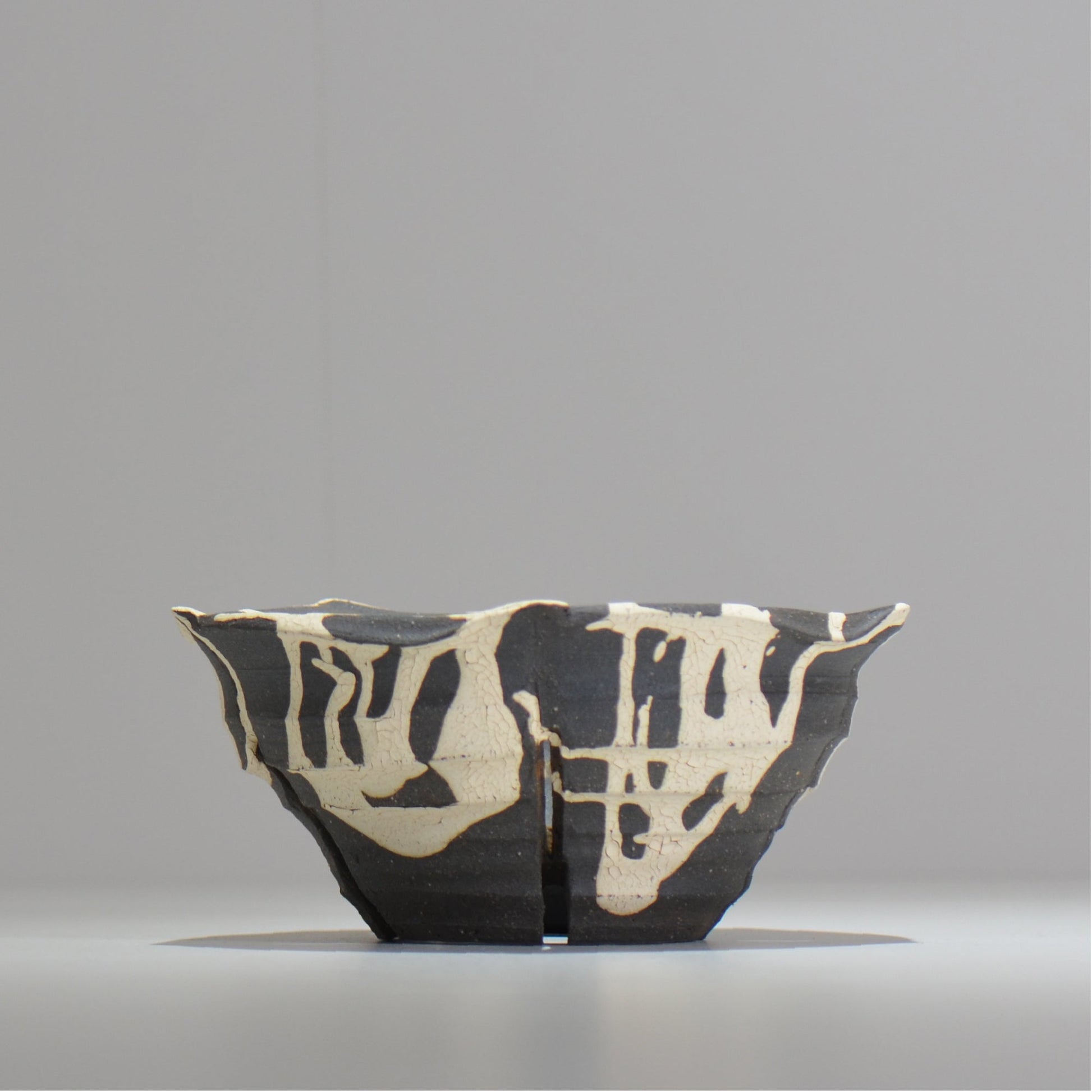 沼野 秀章 / 黒二白 / L / nh2_bwh17_l/ 約φ16cm / 植木鉢