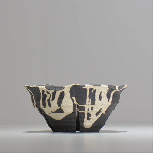 沼野 秀章 / 黒二白 / L / nh2_bwh17_l/ 約φ16cm / 植木鉢