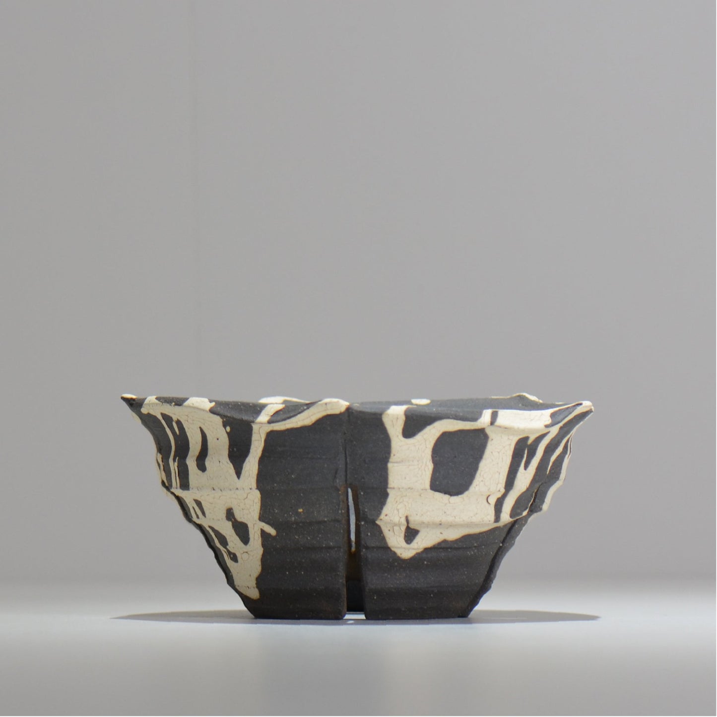 沼野 秀章 / 黒二白 / L / nh2_bwh17_l/ 約φ16cm / 植木鉢
