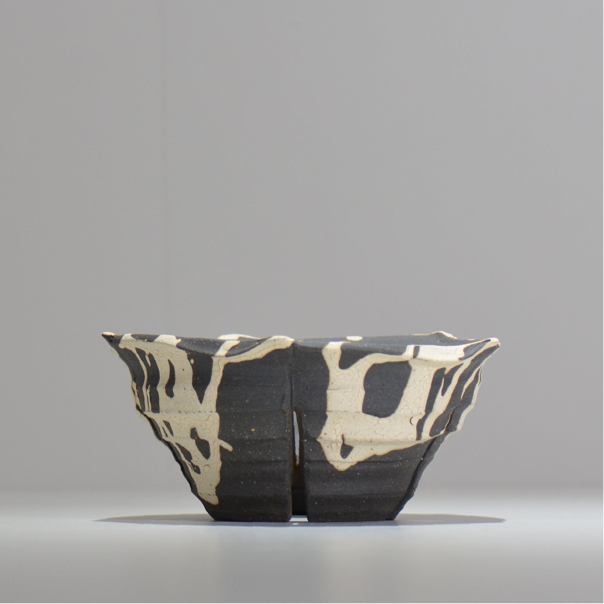 沼野 秀章 / 黒二白 / L / nh2_bwh17_l/ 約φ16cm / 植木鉢