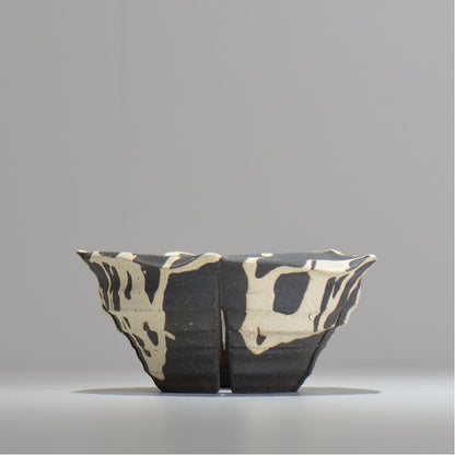沼野 秀章 / 黒二白 / L / nh2_bwh17_l/ 約φ16cm / 植木鉢