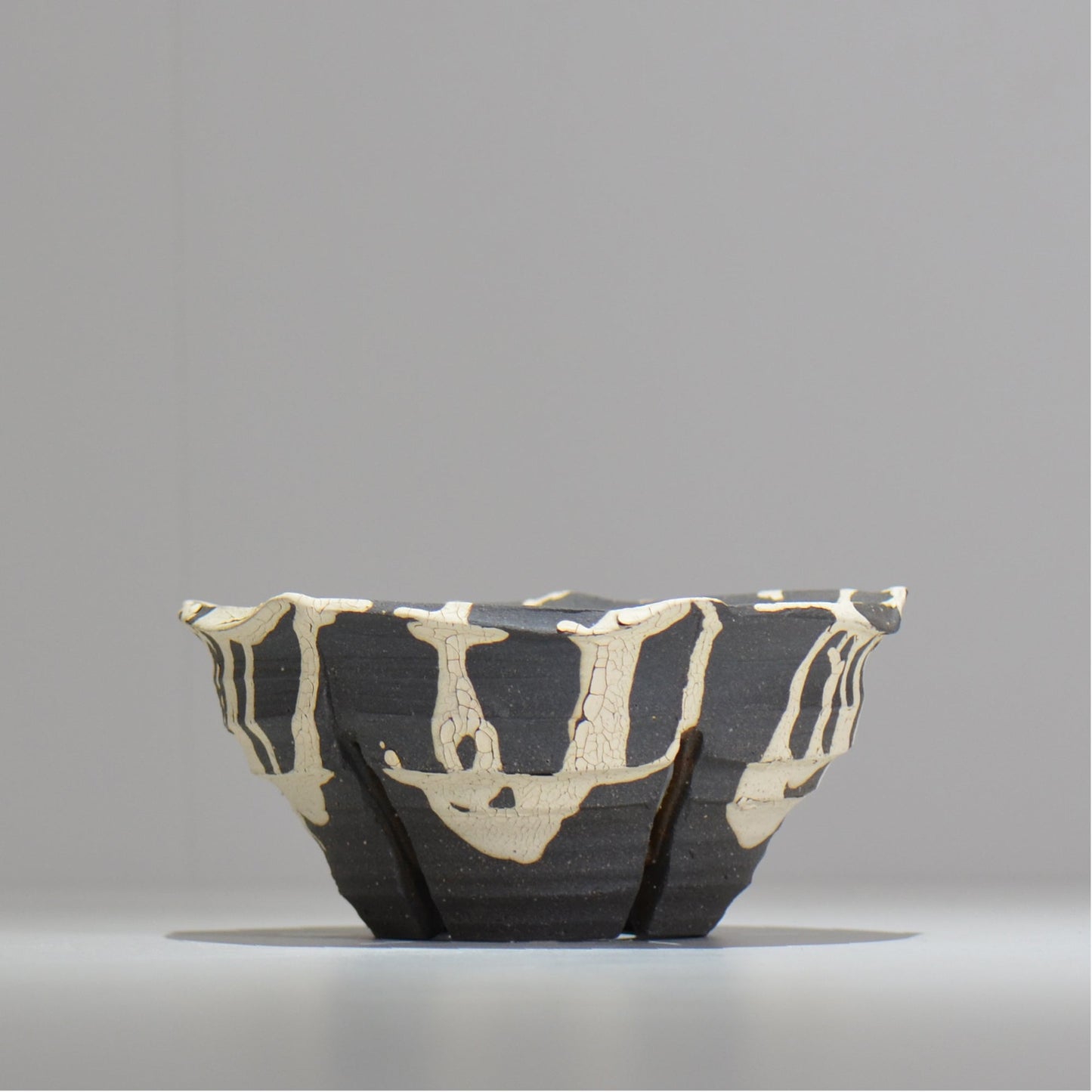 沼野 秀章 / 黒二白 / L / nh2_bwh17_l/ 約φ16cm / 植木鉢