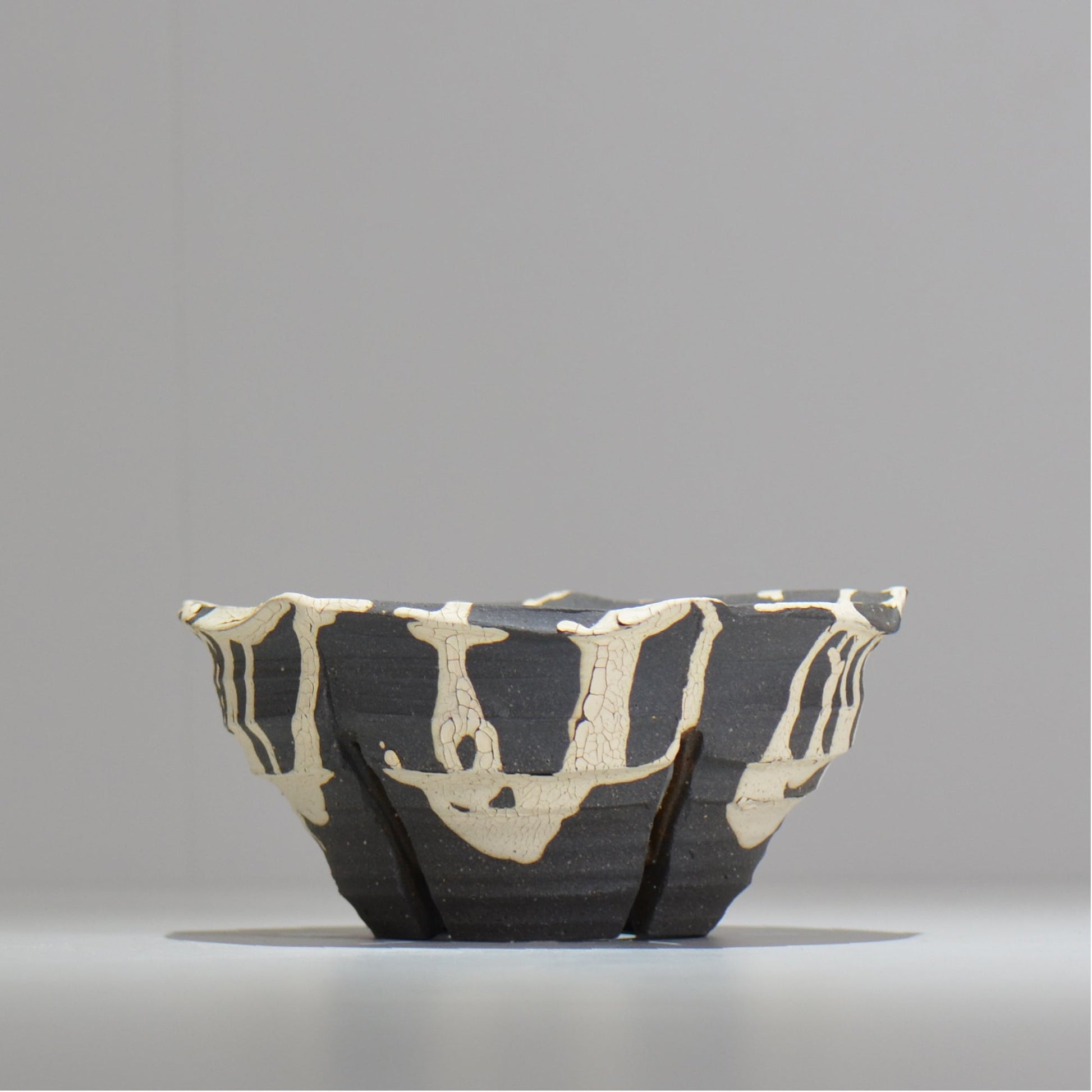 沼野 秀章 / 黒二白 / L / nh2_bwh17_l/ 約φ16cm / 植木鉢