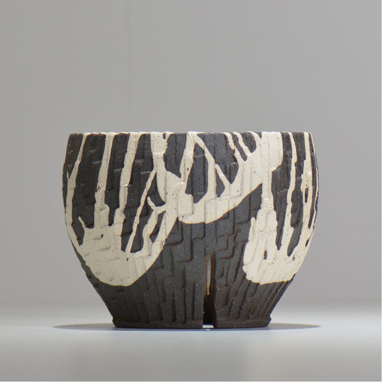 沼野 秀章 / 黒二白 / M / nh2_bwh19_m/ 約φ14cm / 植木鉢