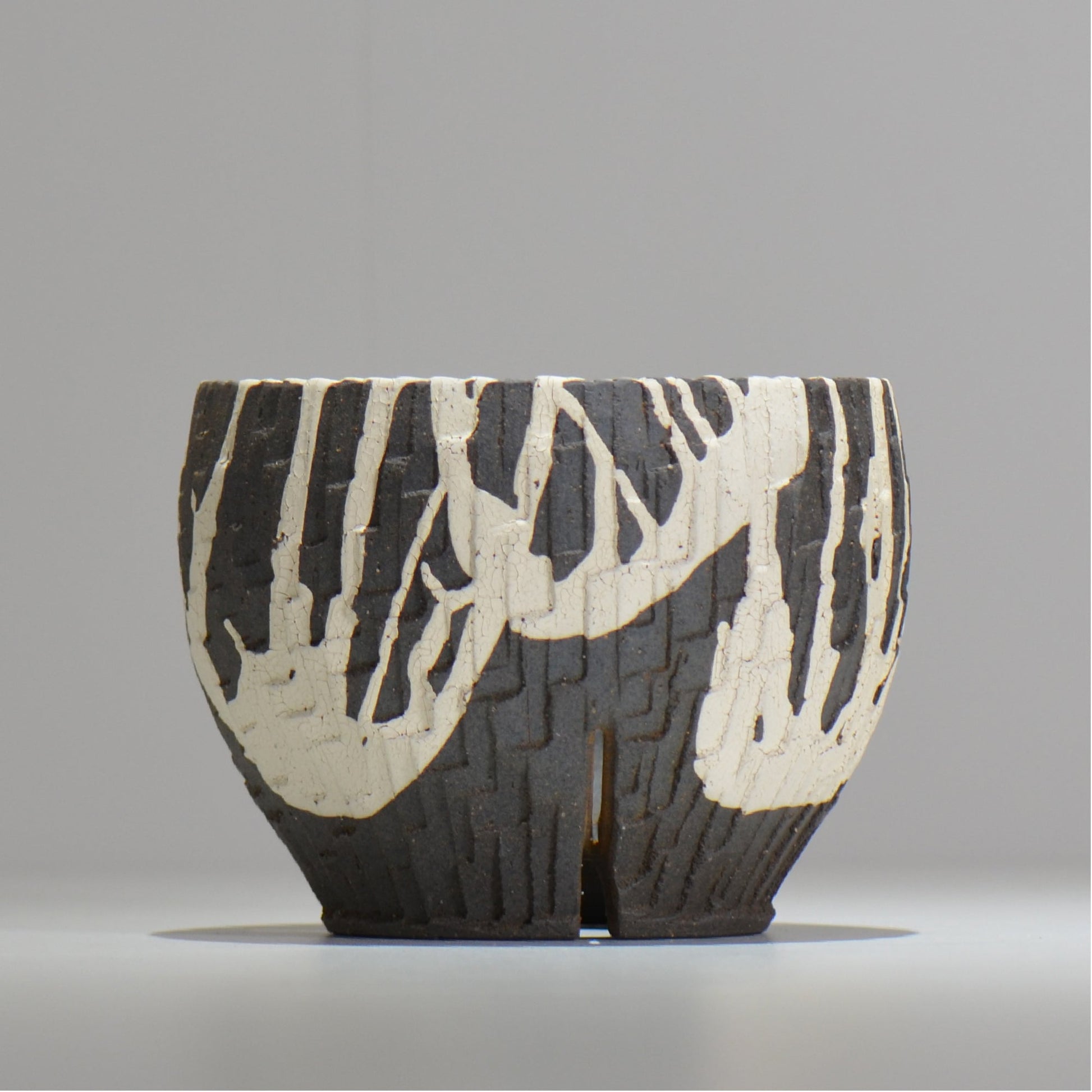 沼野 秀章 / 黒二白 / M / nh2_bwh19_m/ 約φ14cm / 植木鉢