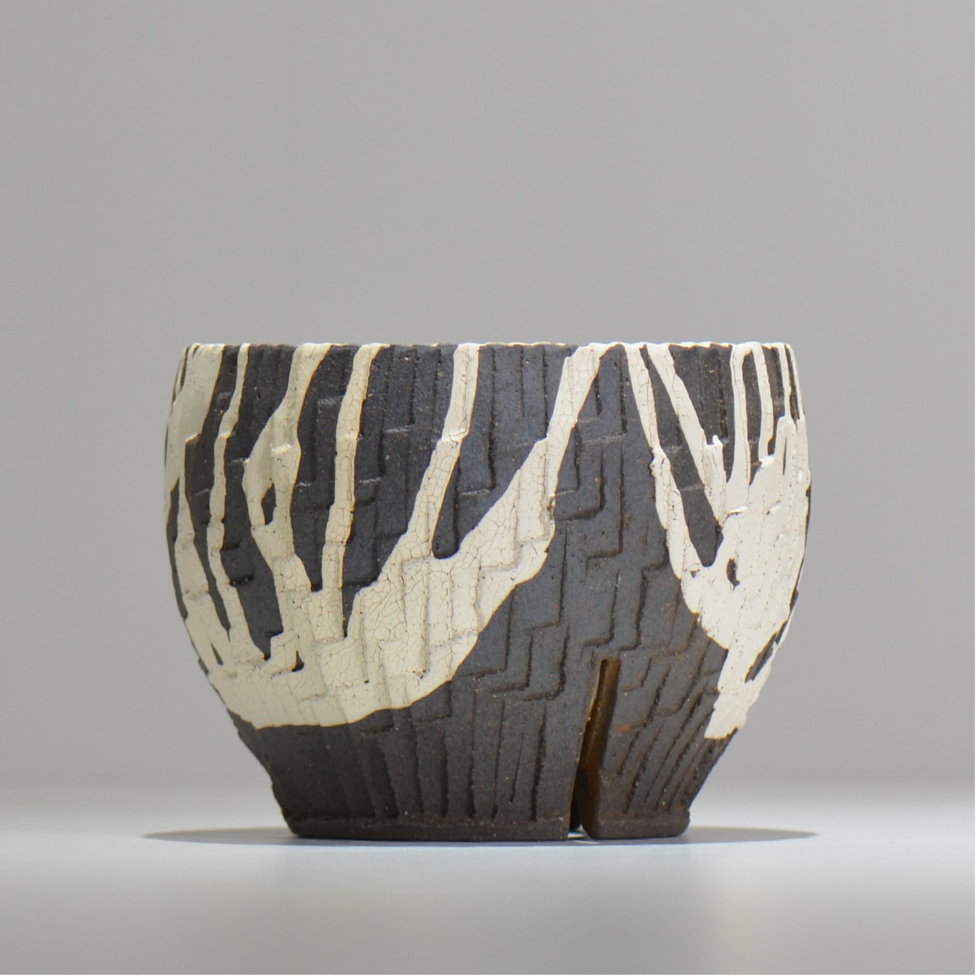 沼野 秀章 / 黒二白 / M / nh2_bwh19_m/ 約φ14cm / 植木鉢