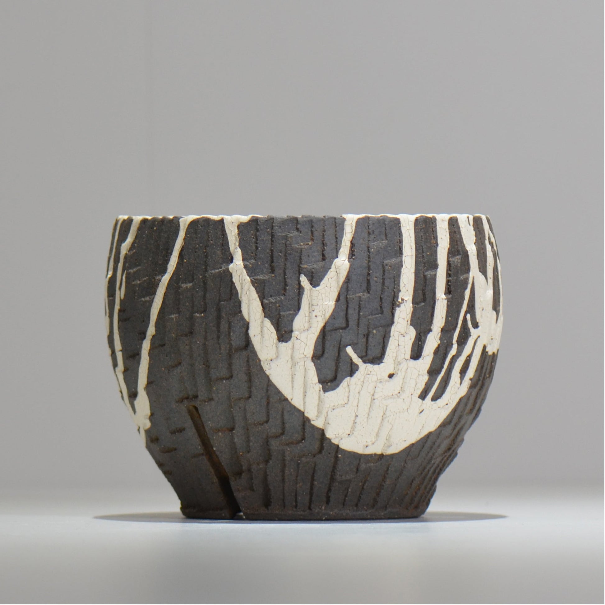 沼野 秀章 / 黒二白 / M / nh2_bwh19_m/ 約φ14cm / 植木鉢