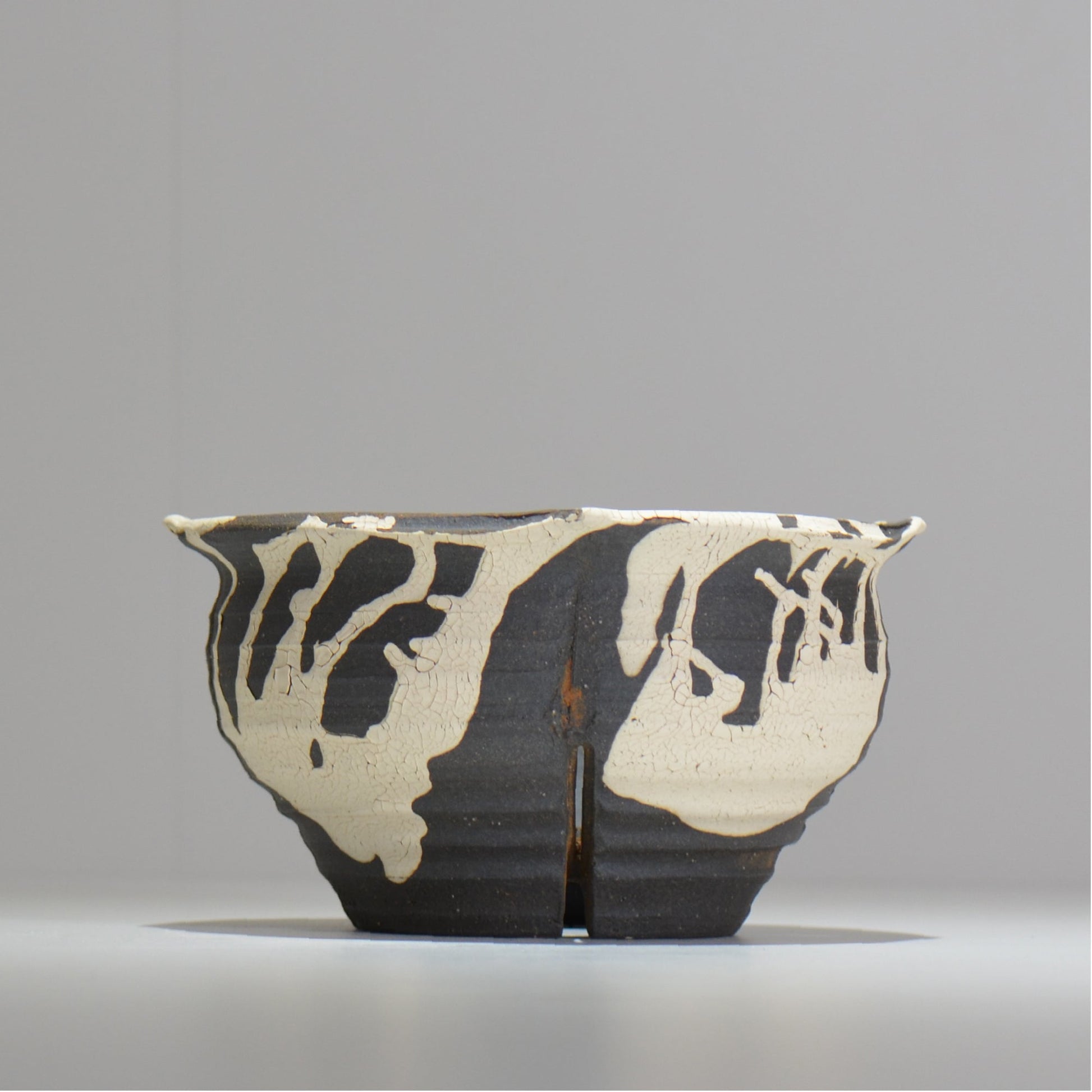 沼野 秀章 / 黒二白 / L / nh2_bwh20_l/ 約φ17cm / 植木鉢