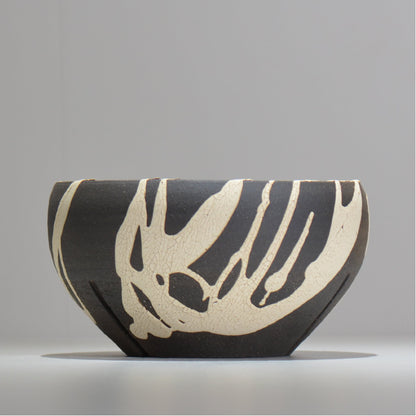 沼野 秀章 / 黒二白 / XL / nh2_bwh22_xl/ 約φ19cm / 植木鉢