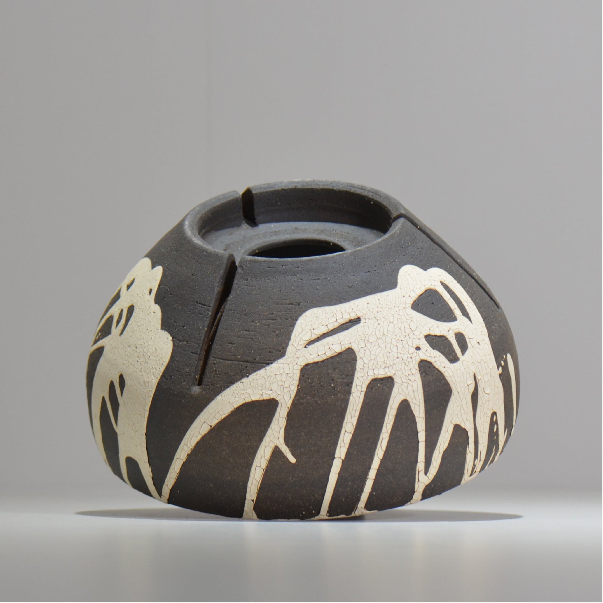 沼野 秀章 / 黒二白 / XL / nh2_bwh22_xl/ 約φ19cm / 植木鉢