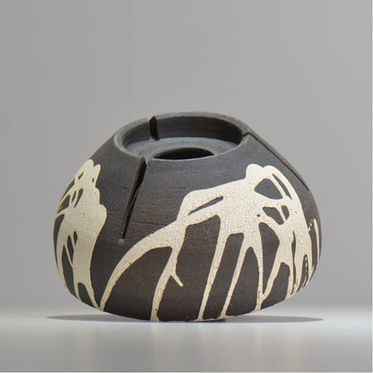 沼野 秀章 / 黒二白 / XL / nh2_bwh22_xl/ 約φ19cm / 植木鉢