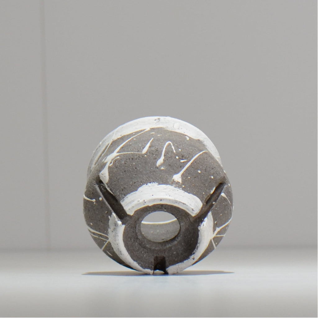 沼野 秀章 / 黒二白 /  nh3_bwh01_m / 約φ6.8cm / 植木鉢