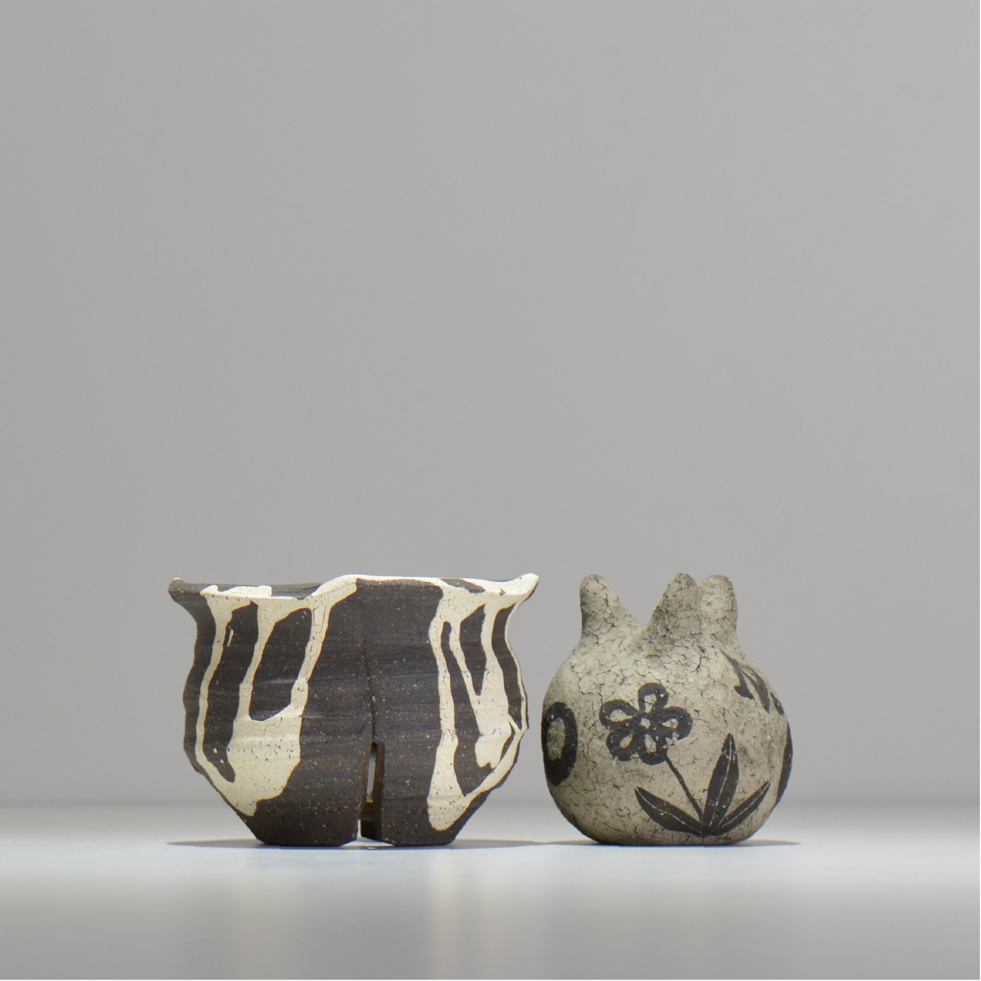 沼野 秀章 / 黒二白 / M / BWH08 / 約φ10.5cm / 植木鉢