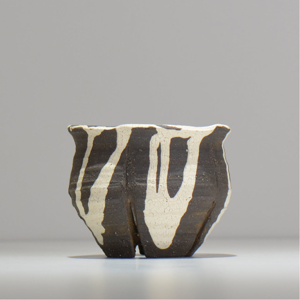 沼野 秀章 / 黒二白 / M / nh3_bwh09_s / 約φ10.3cm / 植木鉢