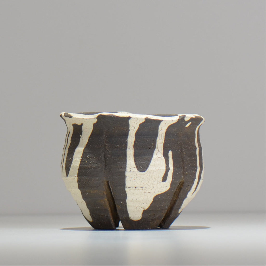 沼野 秀章 / 黒二白 / M / nh3_bwh09_s / 約φ10.3cm / 植木鉢