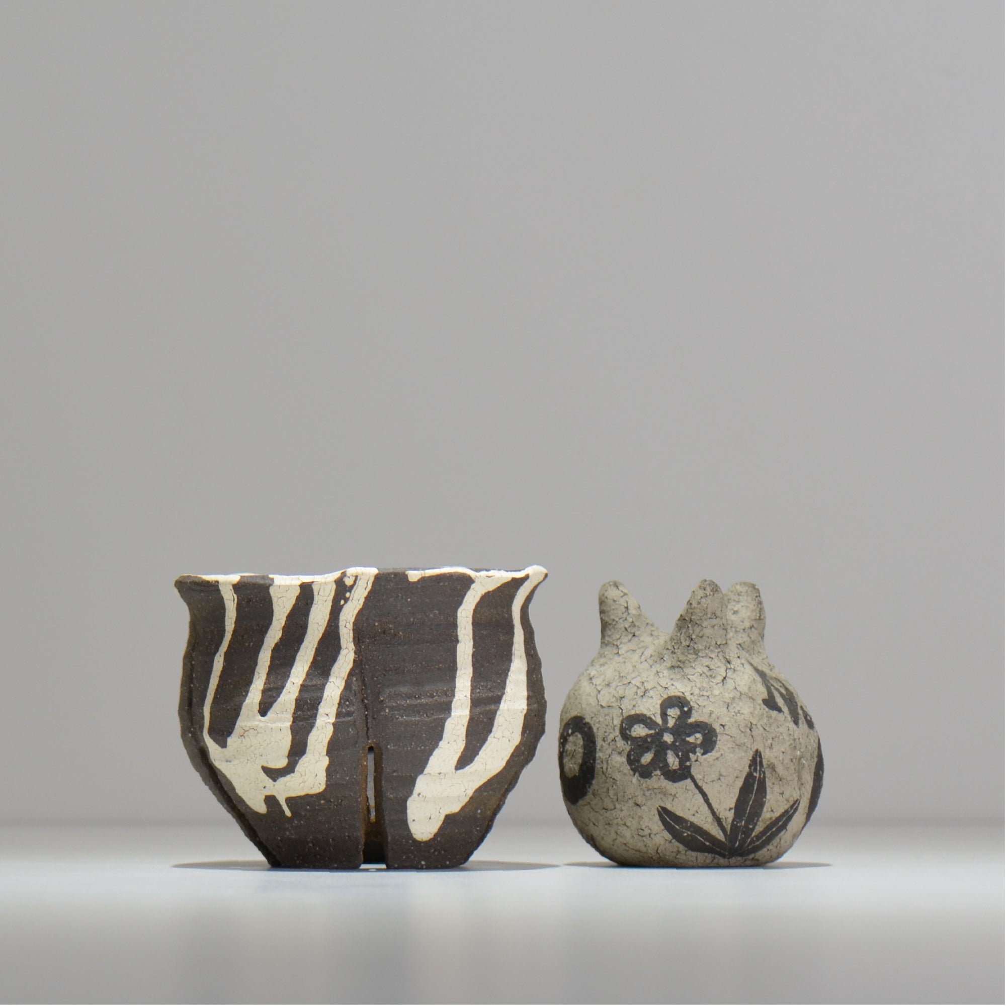 沼野 秀章 / 黒二白 / M / nh3_bwh09_s / 約φ10.3cm / 植木鉢