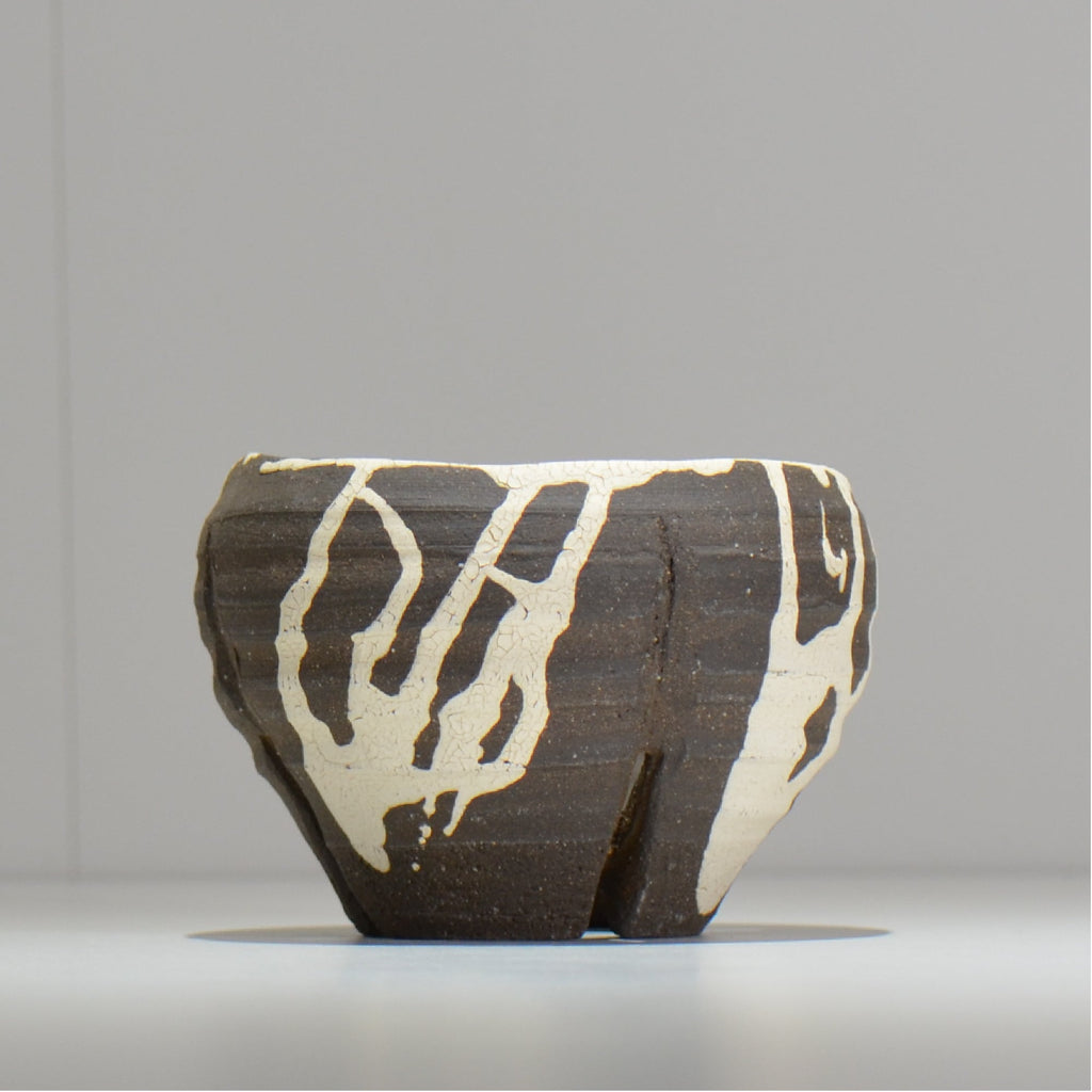 沼野 秀章 / 黒二白 /  nh3_bwh10_s / 約φ11.5cm / 植木鉢