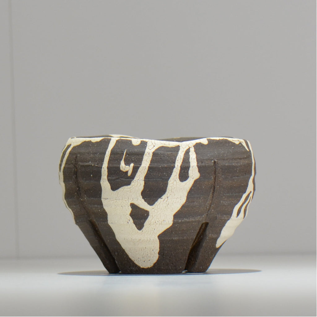 沼野 秀章 / 黒二白 /  nh3_bwh10_s / 約φ11.5cm / 植木鉢