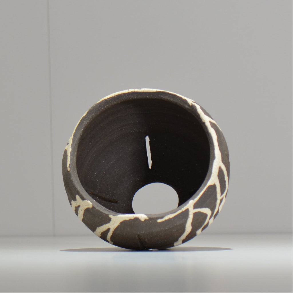 沼野 秀章 / 黒二白 /  nh3_bwh10_s / 約φ11.5cm / 植木鉢