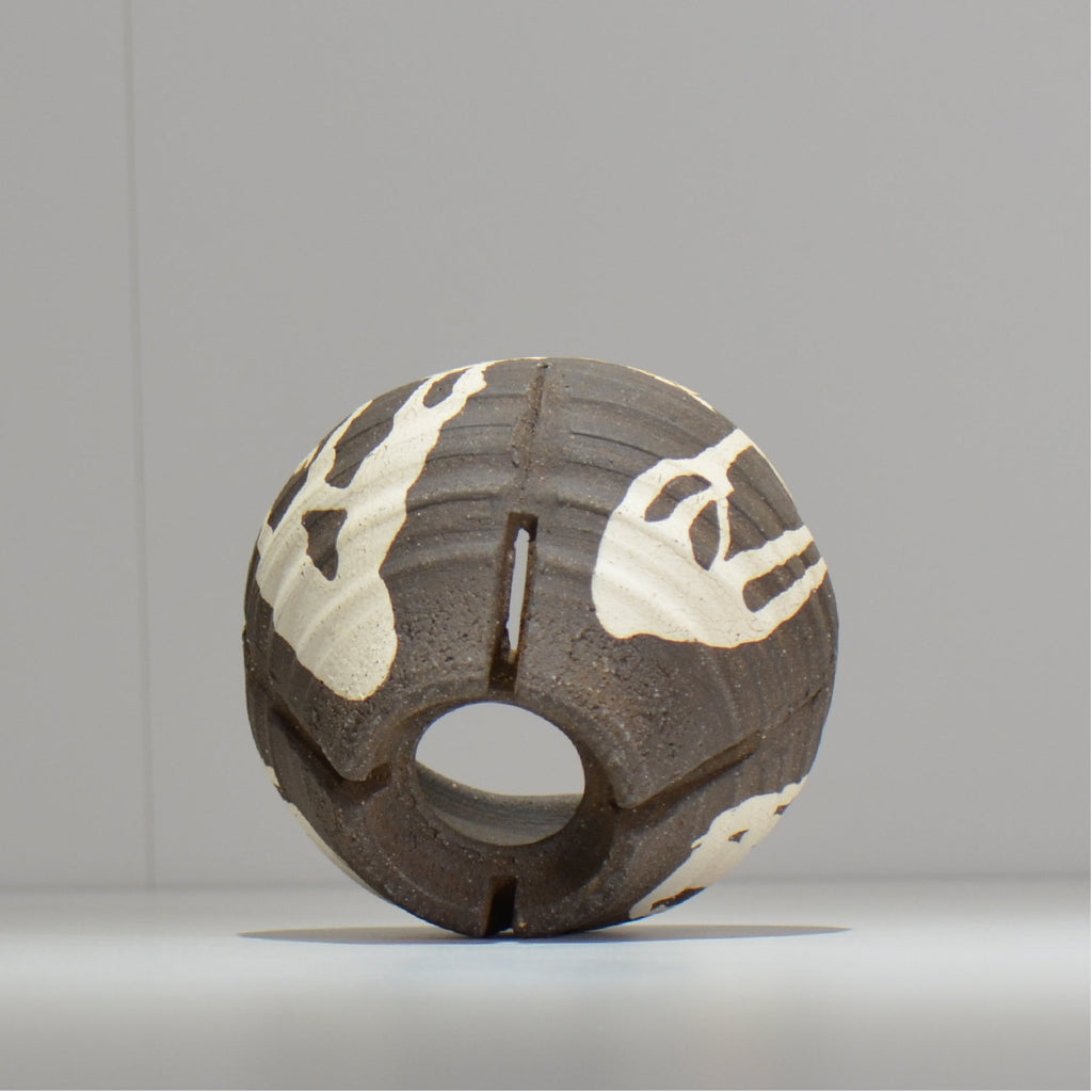 沼野 秀章 / 黒二白 /  nh3_bwh10_s / 約φ11.5cm / 植木鉢