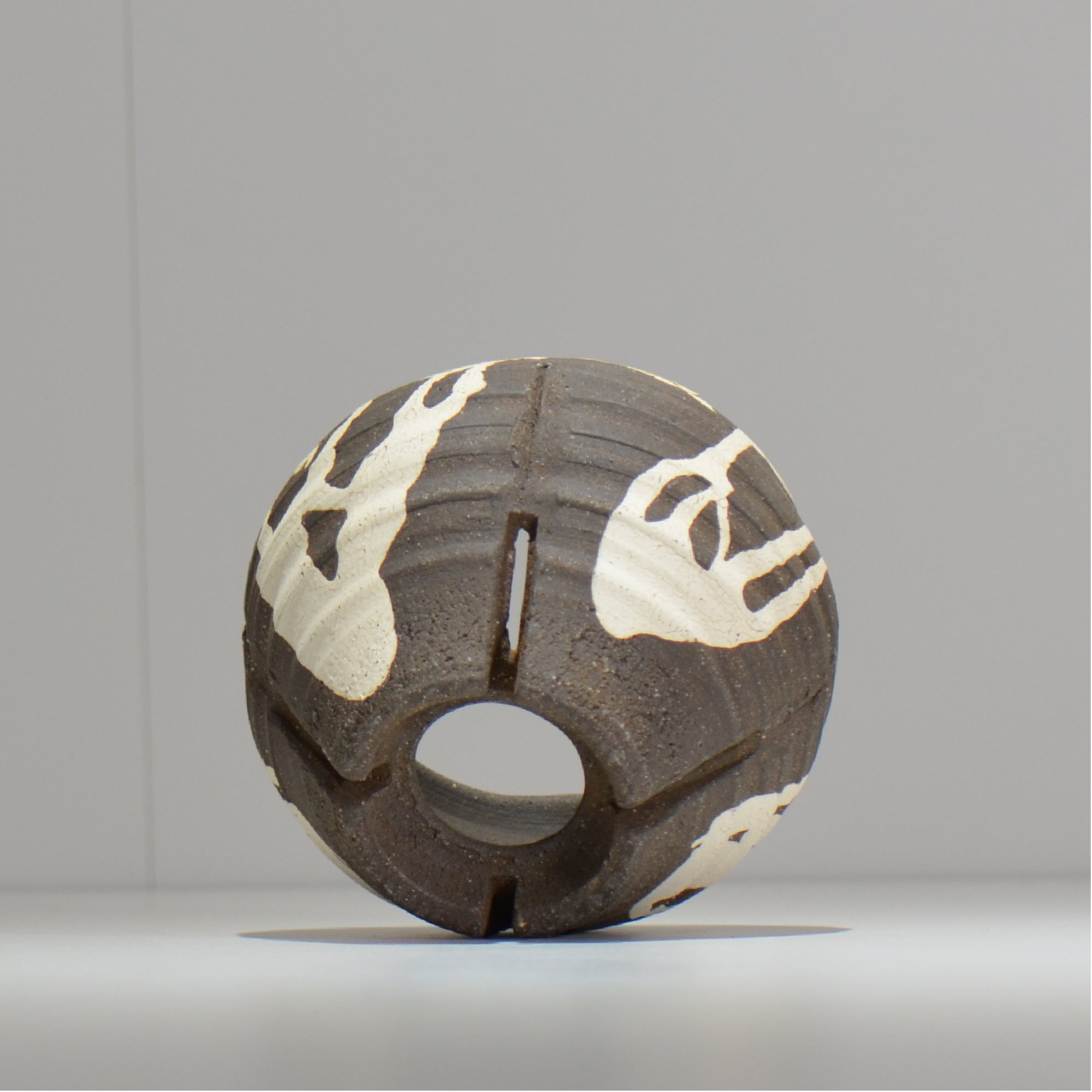 沼野 秀章 / 黒二白 /  nh3_bwh10_s / 約φ11.5cm / 植木鉢