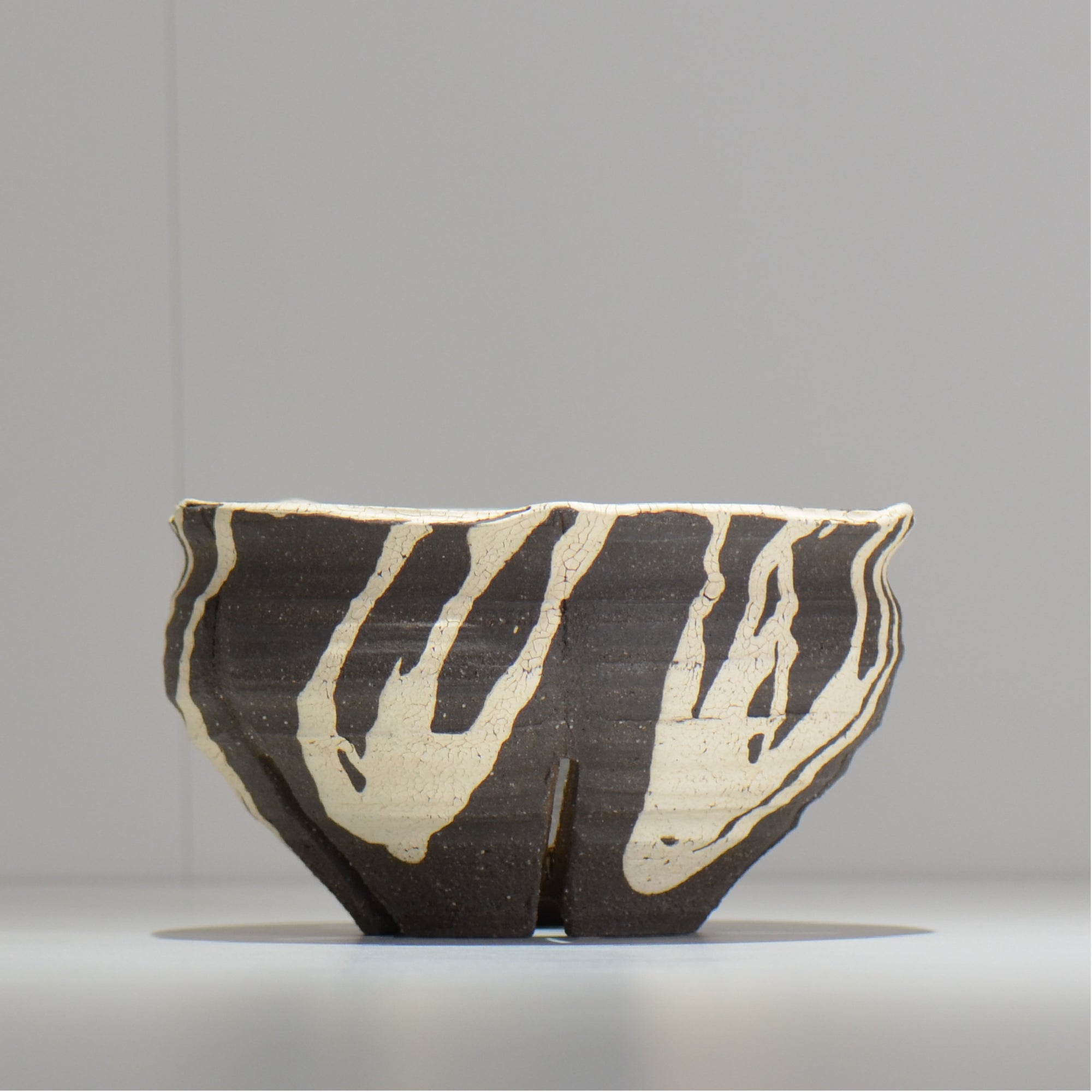 沼野 秀章 / 黒二白 / nh3_bwh11_l / 約φ16.5cm / 植木鉢