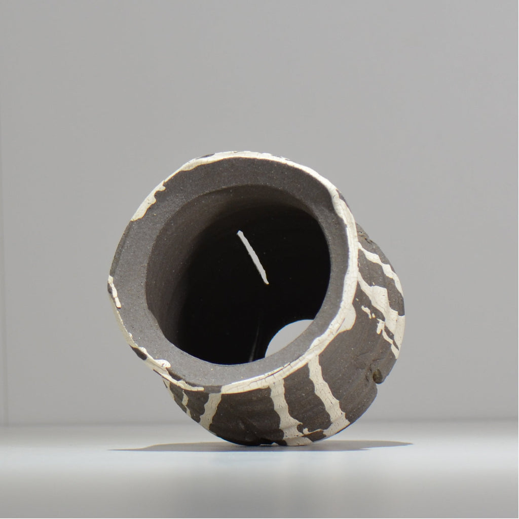 沼野 秀章 / 黒二白 /  nh3_bwh14_m / 約φ12.2cm / 植木鉢