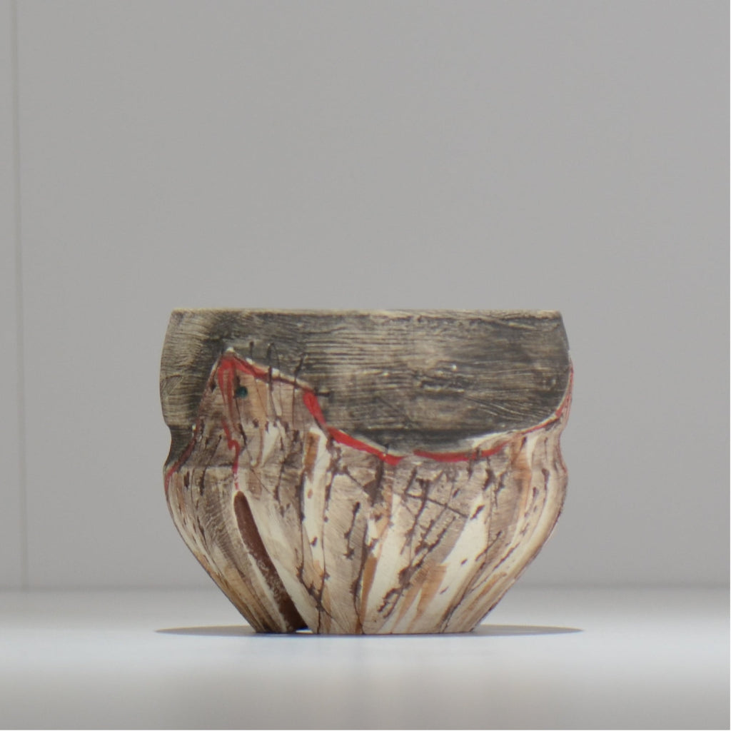 沼野 秀章 / 刻む音 /  nh3_so07_s/ 約φ10.3cm / 植木鉢