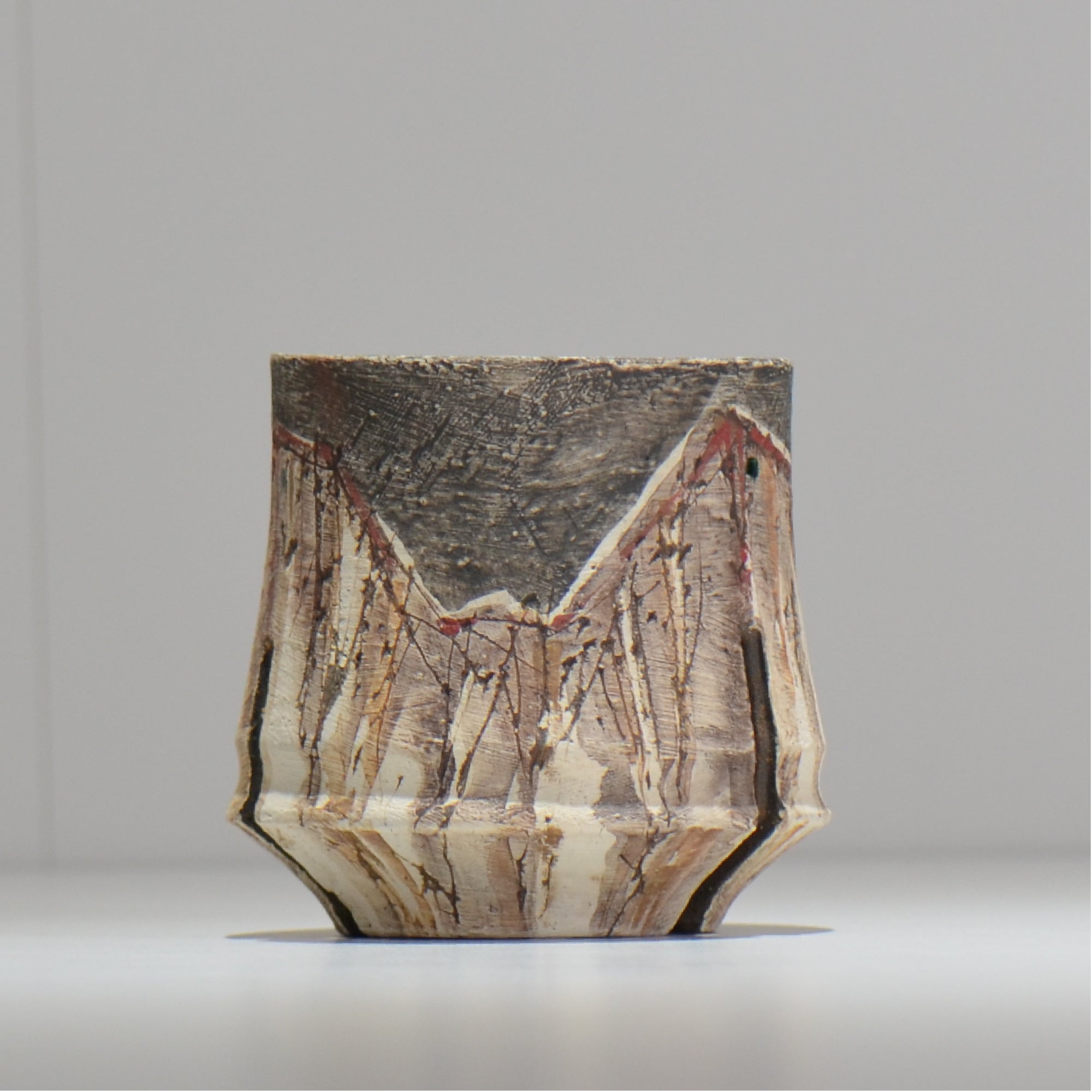 沼野 秀章 / 刻む音 /  nh3_so08_xs/ 約φ8.8cm / 植木鉢