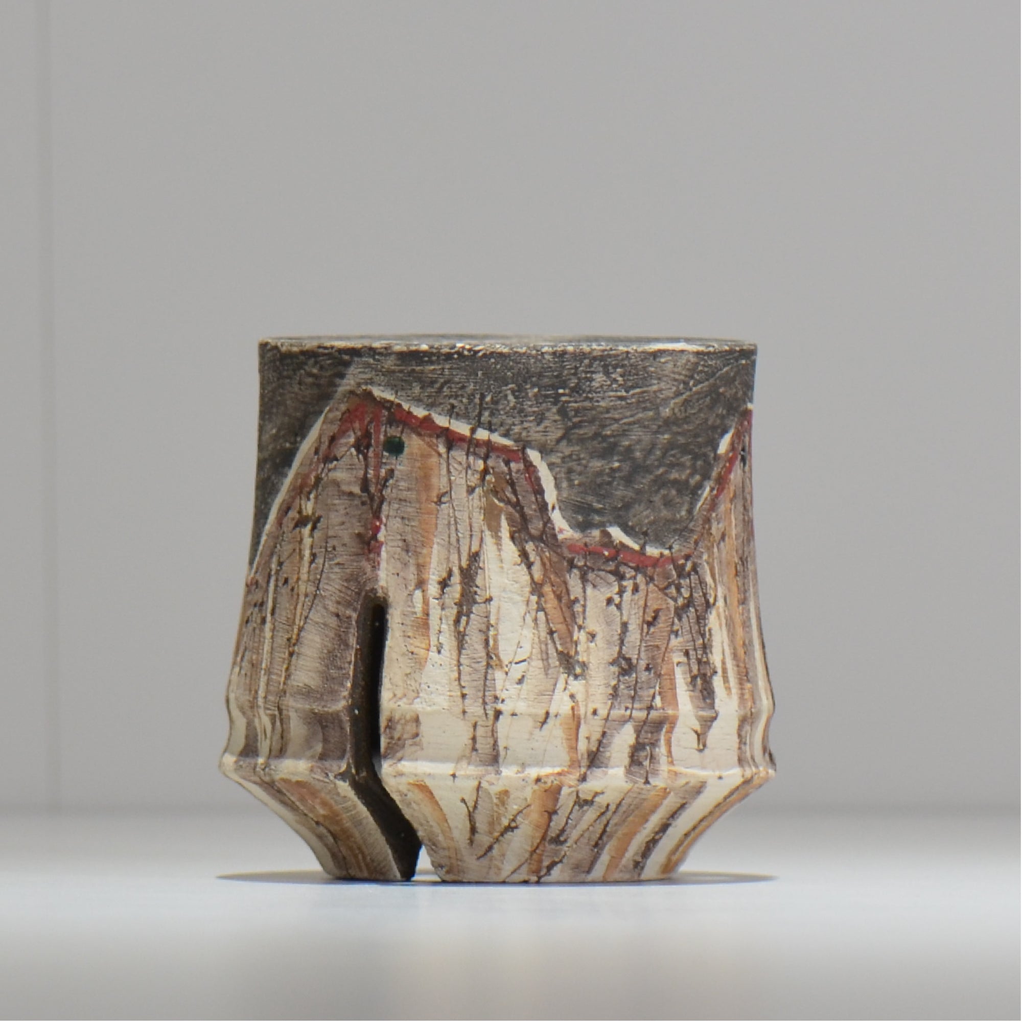 沼野 秀章 / 刻む音 /  nh3_so08_xs/ 約φ8.8cm / 植木鉢