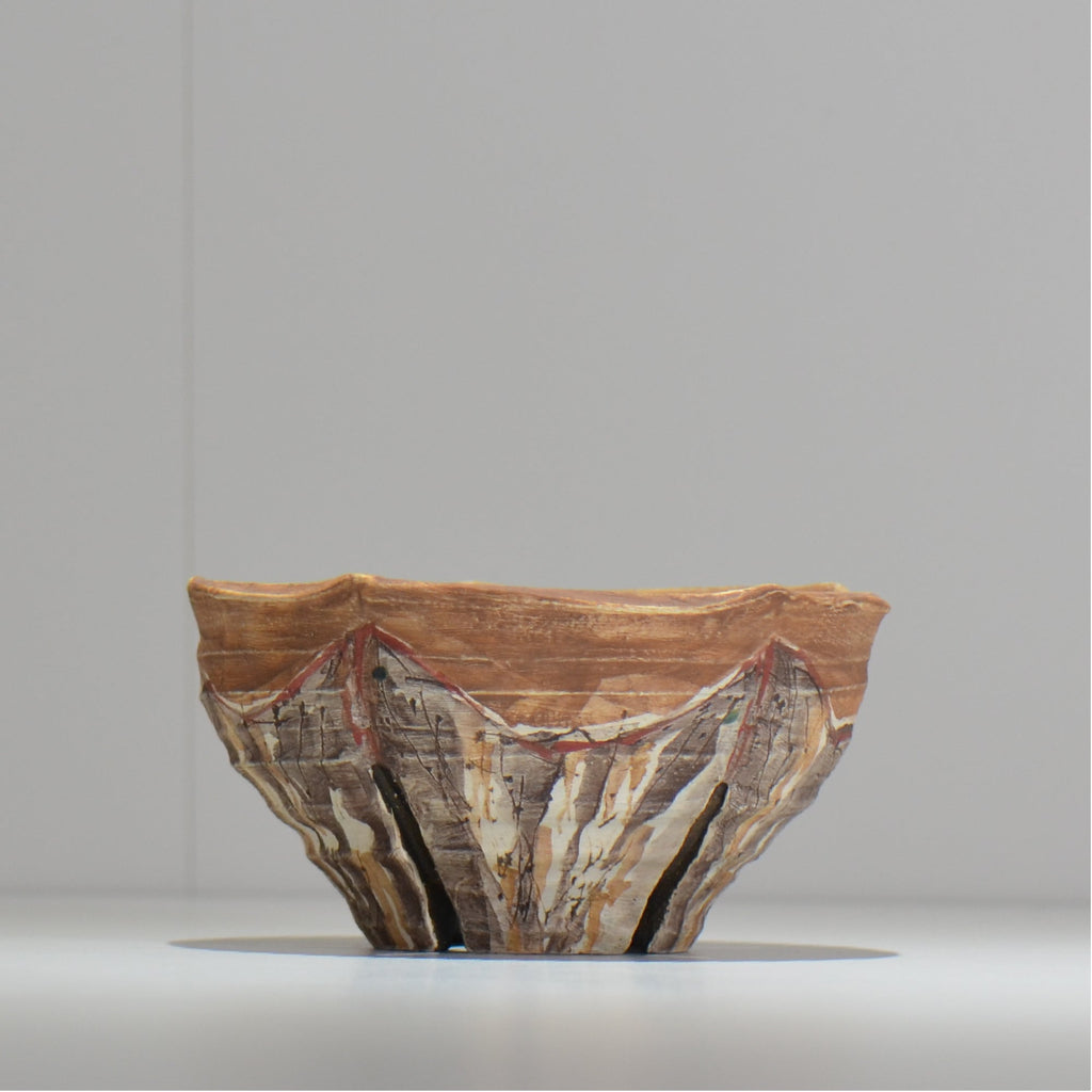 沼野 秀章 / 刻む音 /  nh3_so14_m/ 約φ15cm / 植木鉢