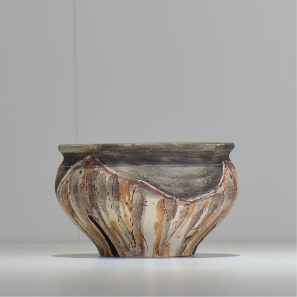 沼野 秀章 / 刻む音 /  nh3_so15_m/ 約φ13.8cm / 植木鉢