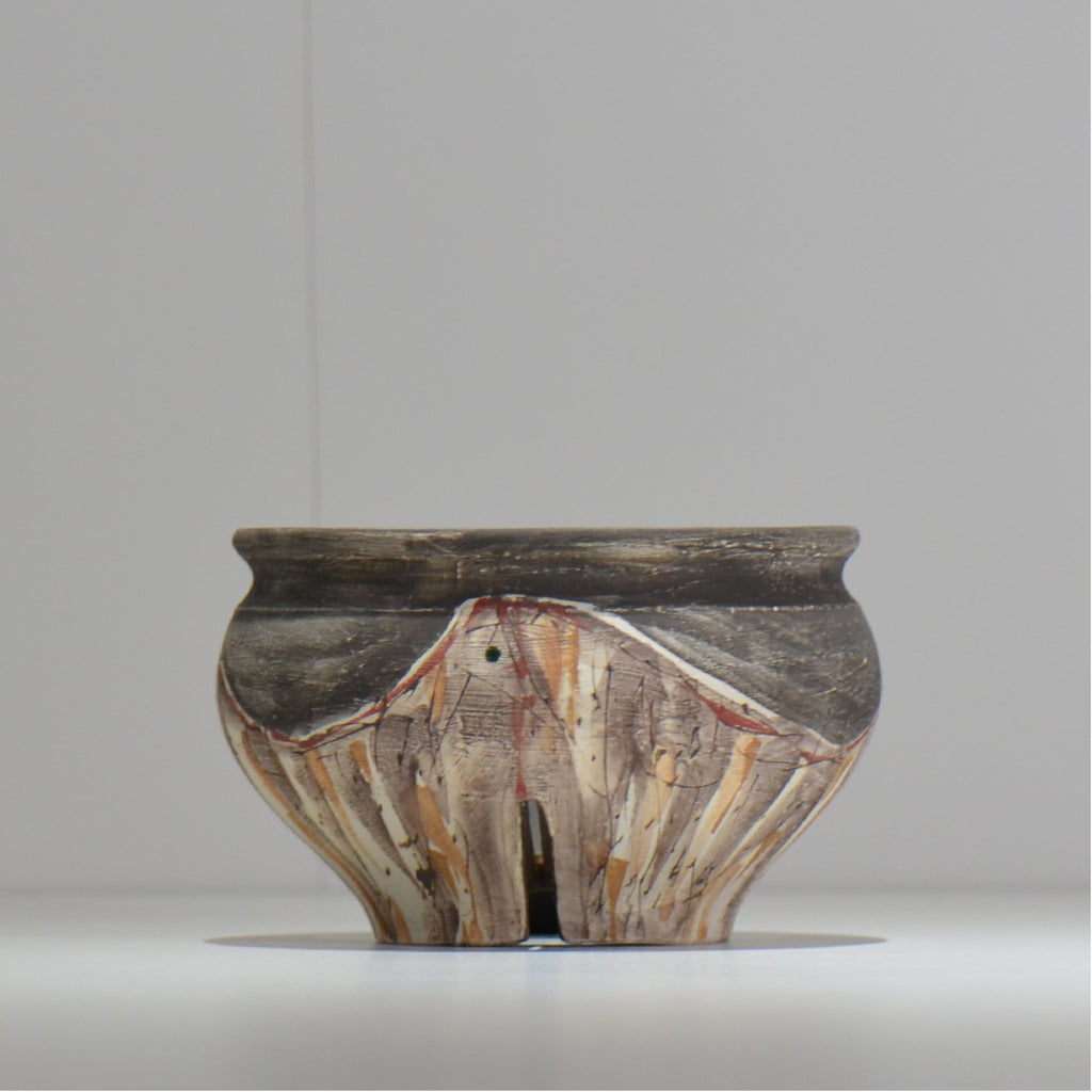 沼野 秀章 / 刻む音 /  nh3_so15_m/ 約φ13.8cm / 植木鉢