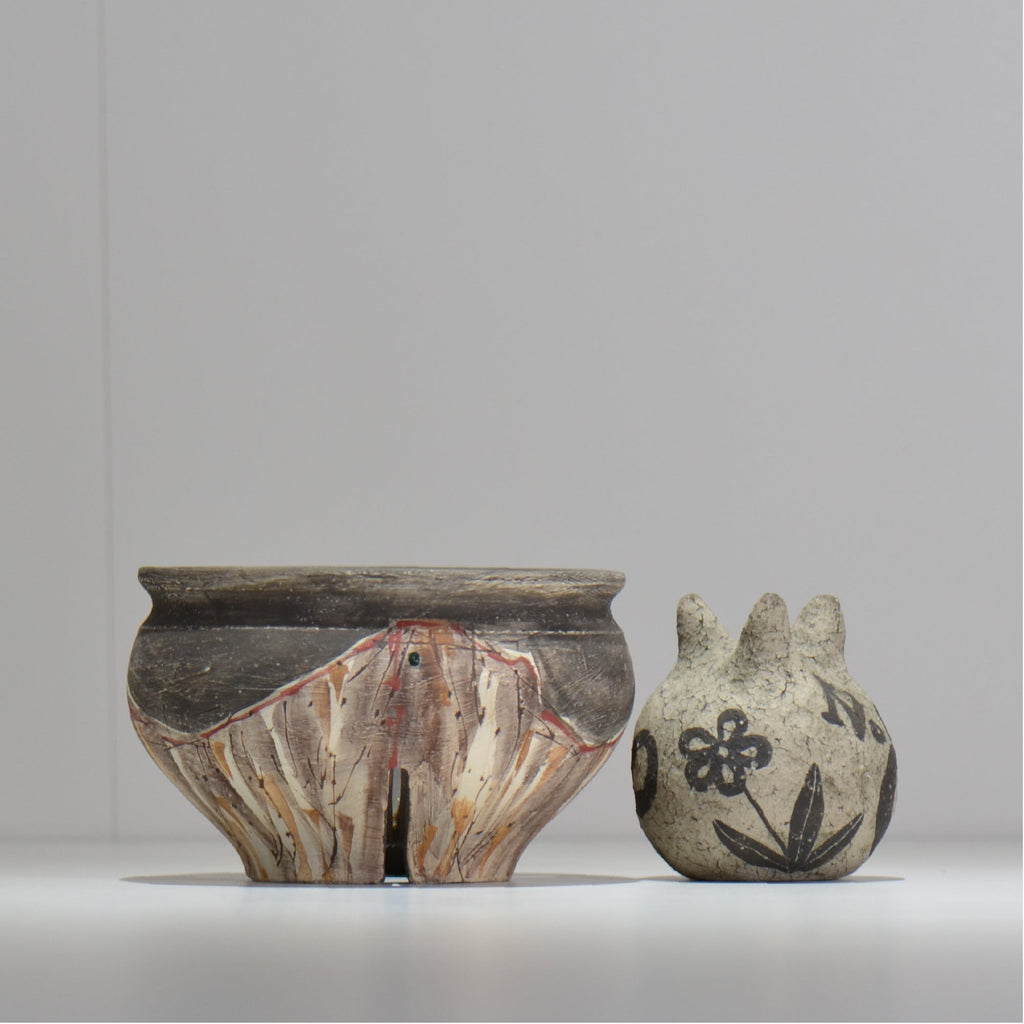 沼野 秀章 / 刻む音 /  nh3_so15_m/ 約φ13.8cm / 植木鉢