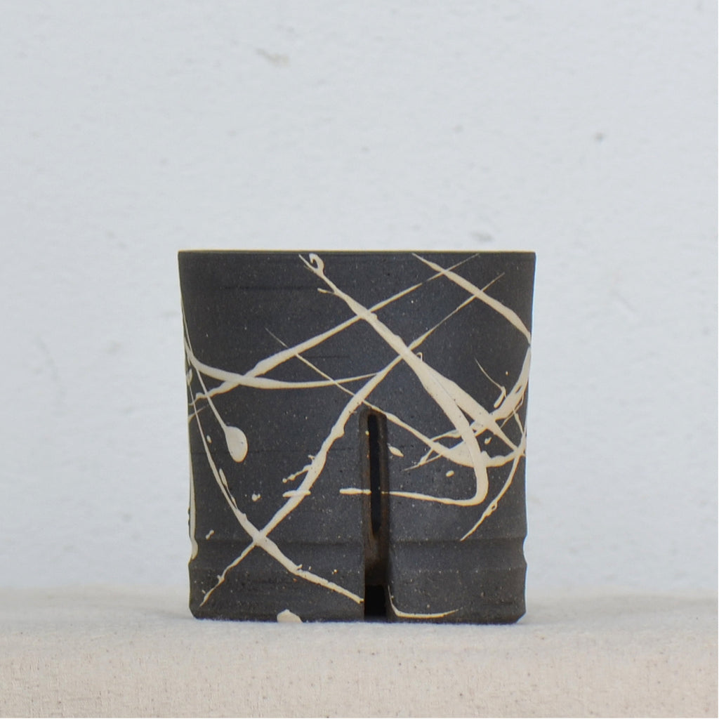 沼野 秀章 / 黒二白 / nh5_bw02_xs / 約φ8cm / 植木鉢