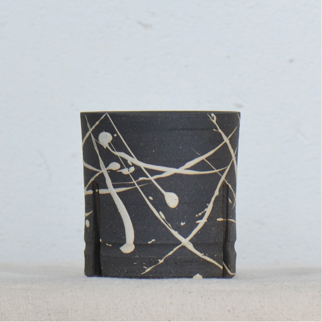 沼野 秀章 / 黒二白 / nh5_bw02_xs / 約φ8cm / 植木鉢