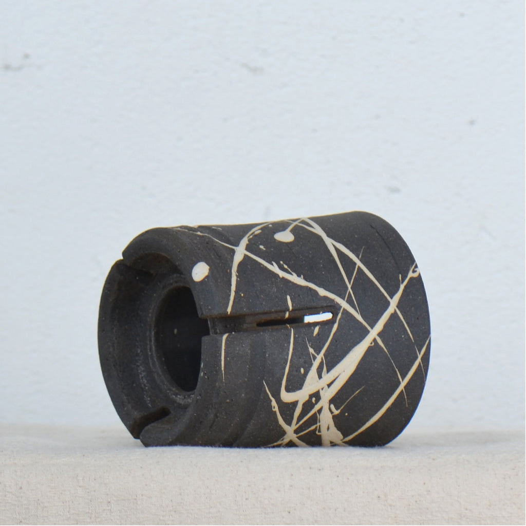 沼野 秀章 / 黒二白 / nh5_bw02_xs / 約φ8cm / 植木鉢