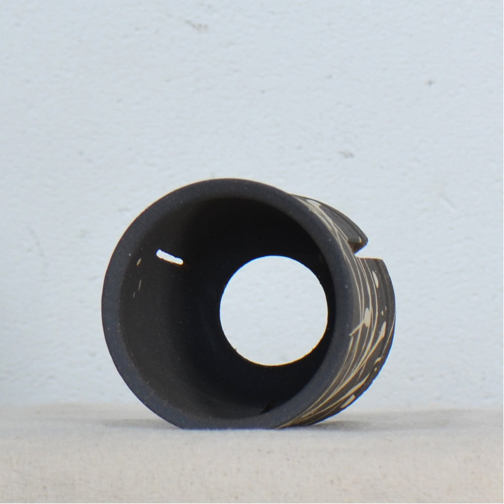 沼野 秀章 / 黒二白 / nh5_bw02_xs / 約φ8cm / 植木鉢